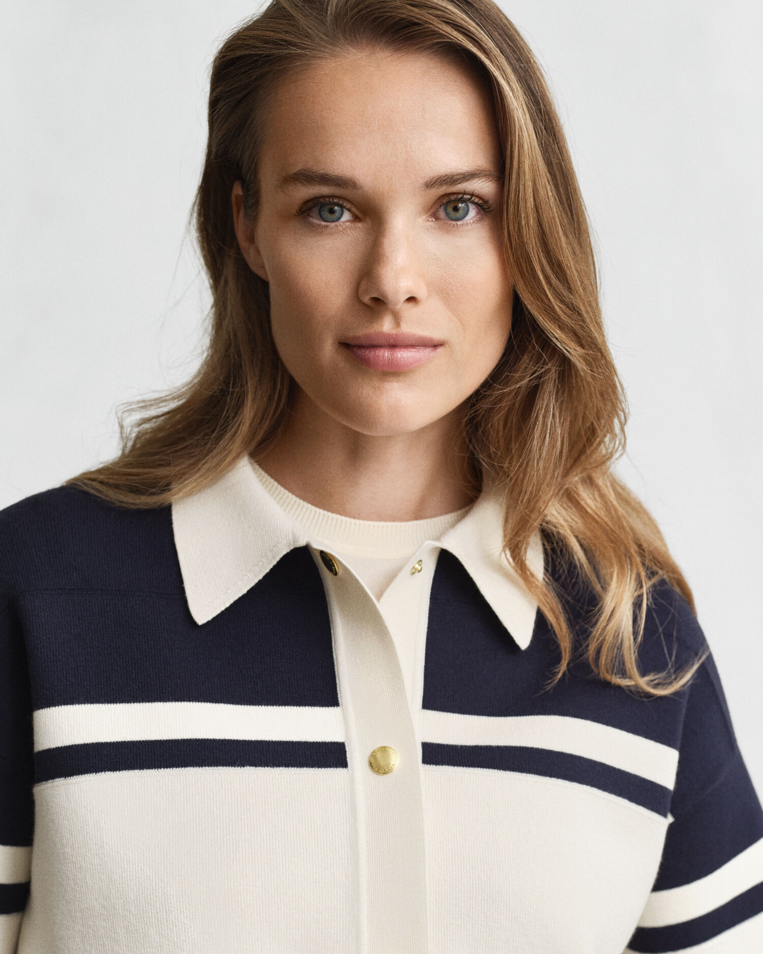 Color Blocked Cardigan — EVENING BLUE