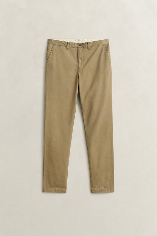 Slim Fit Comfort Chinos — LIGHT TAUPE