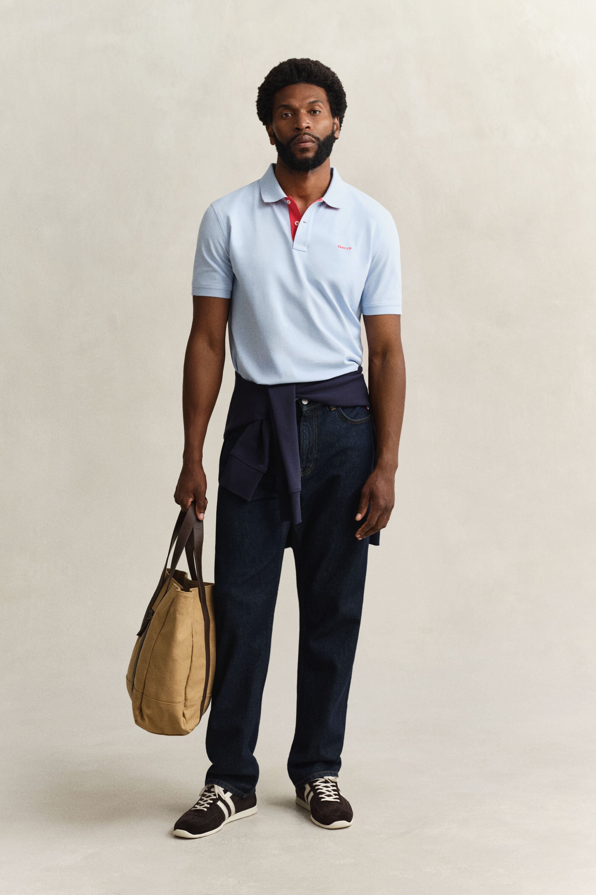 Contrast Piqué Polo Shirt