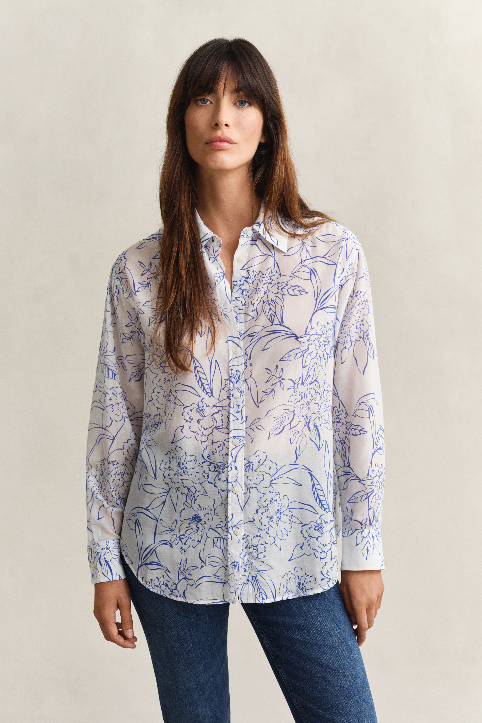 Floral Cotton Silk Shirt