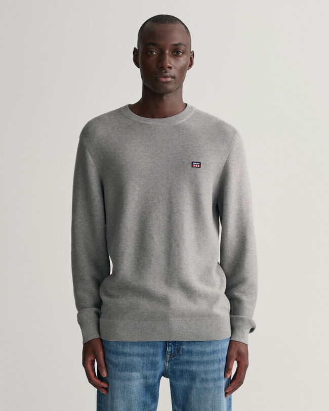 Light Texture Crew Neck Sweater