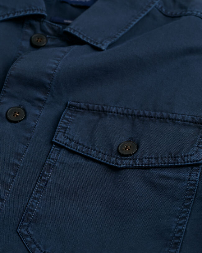 Garment-Dyed Twill Overshirt