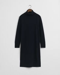 Knit Detail Turtleneck Dress