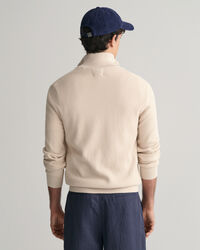 Structured Cotton Half-Zip Sweater