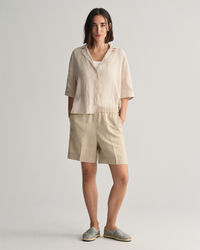 Relaxed Fit Linen Blend Pull-On Shorts