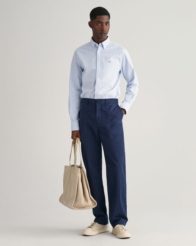 Slim Fit Striped Oxford Stretch Shirt