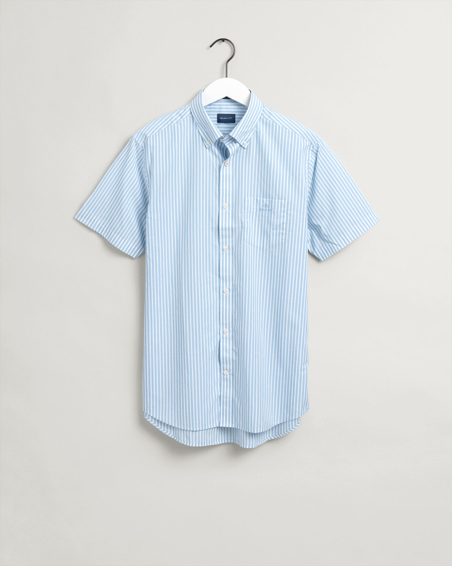 Regular Fit Stripe Short Sleeve Broadcloth Shirt