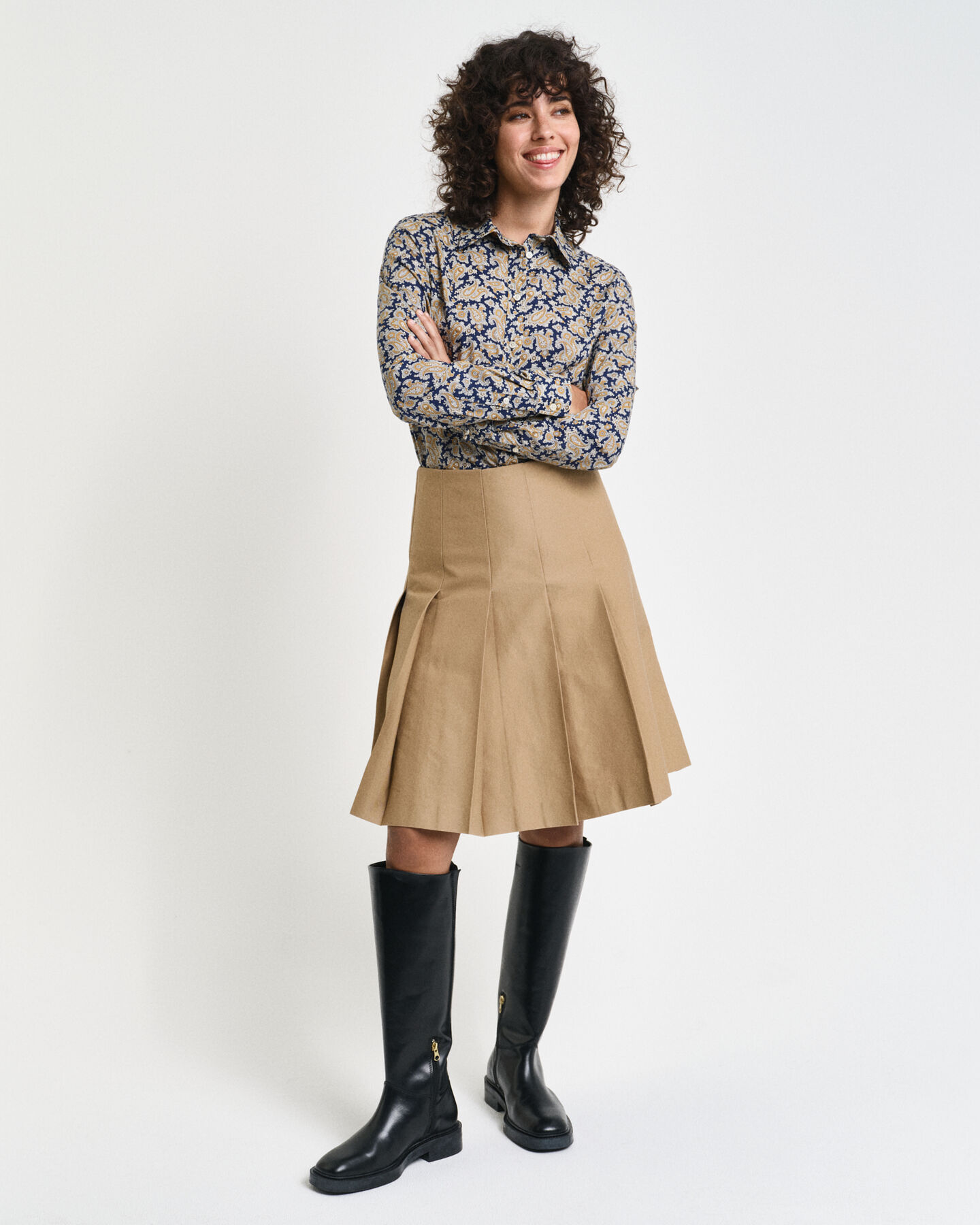 Regular Fit Paisley Cotton Voile Shirt