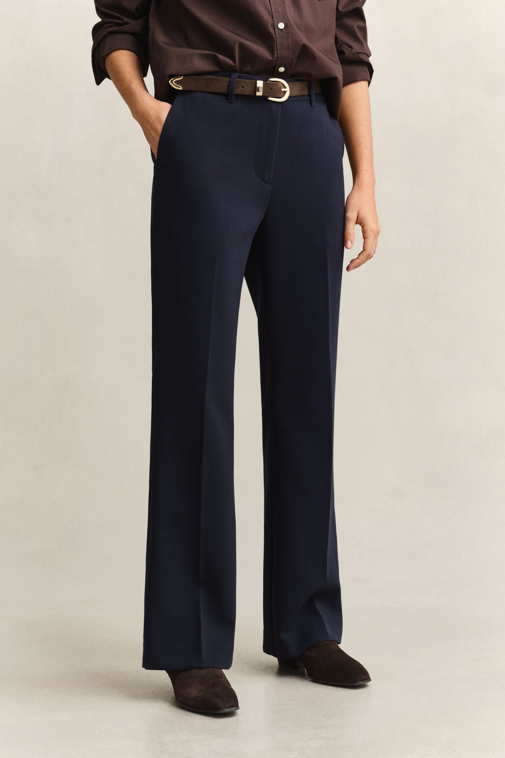Slim Flared Slacks
