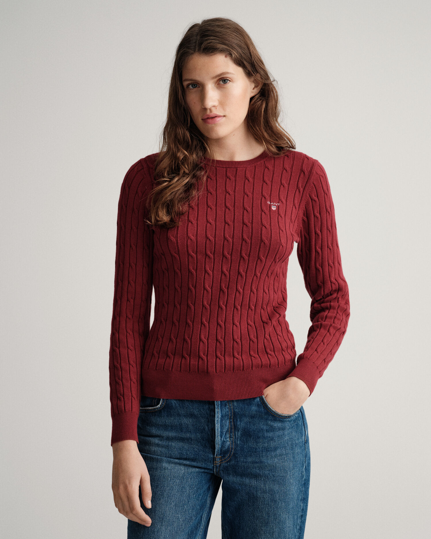 Womens Cable Knit Jumpers | GANT | UK