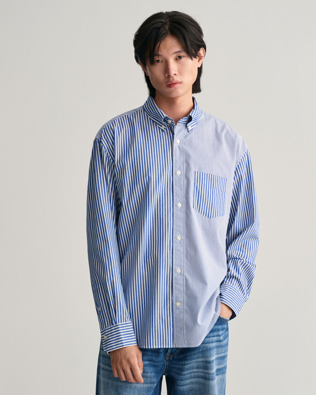 Relaxed Fit Dragon Crest Poplin Shirt