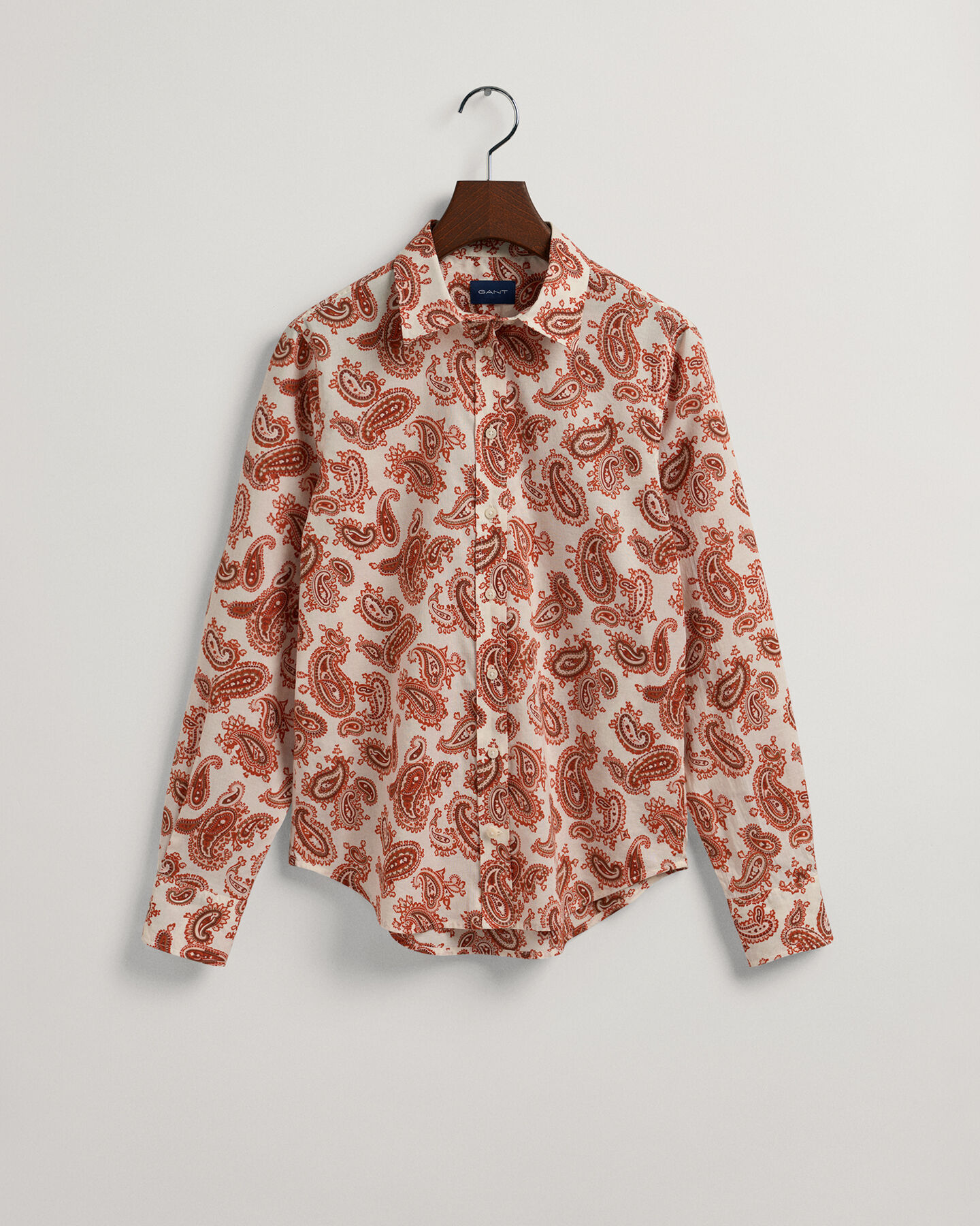 Regular Fit Paisley Cotton Voile Shirt