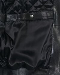 Leather Harrington Jacket