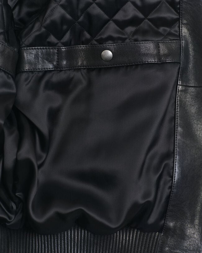 Leather Harrington Jacket