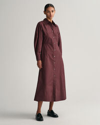 Volume Sleeve Shirt Dress