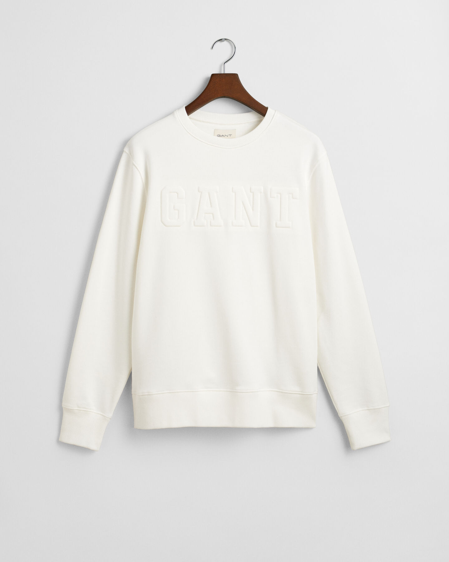 Embossed Crew Neck Sweatshirt