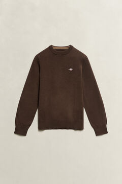 Teen Boys Shield Sweater — SHADOW BROWN 1