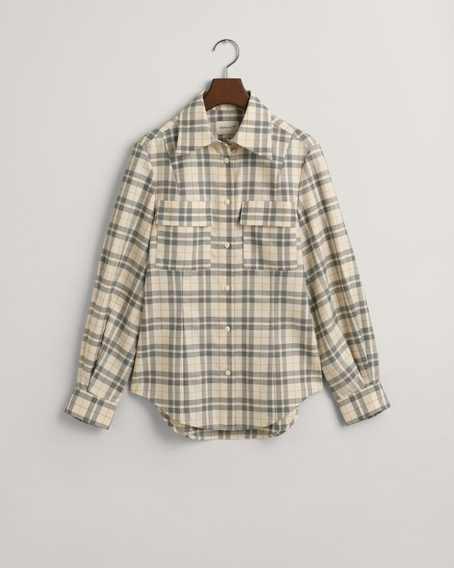 Slim Fit Dart Checked Shirt