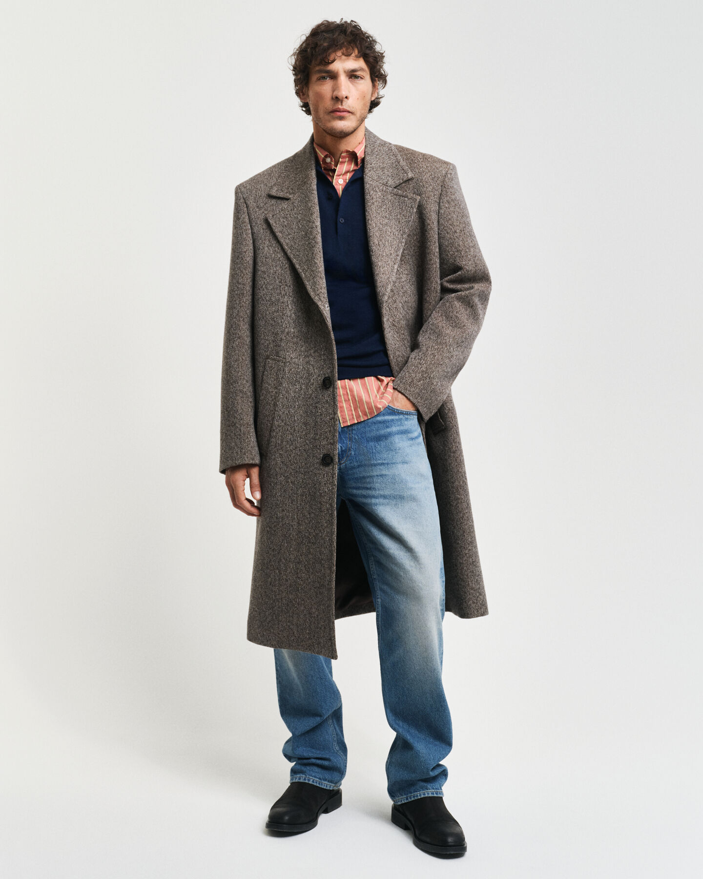 Extra Fine Merino Wool Polo Sweater