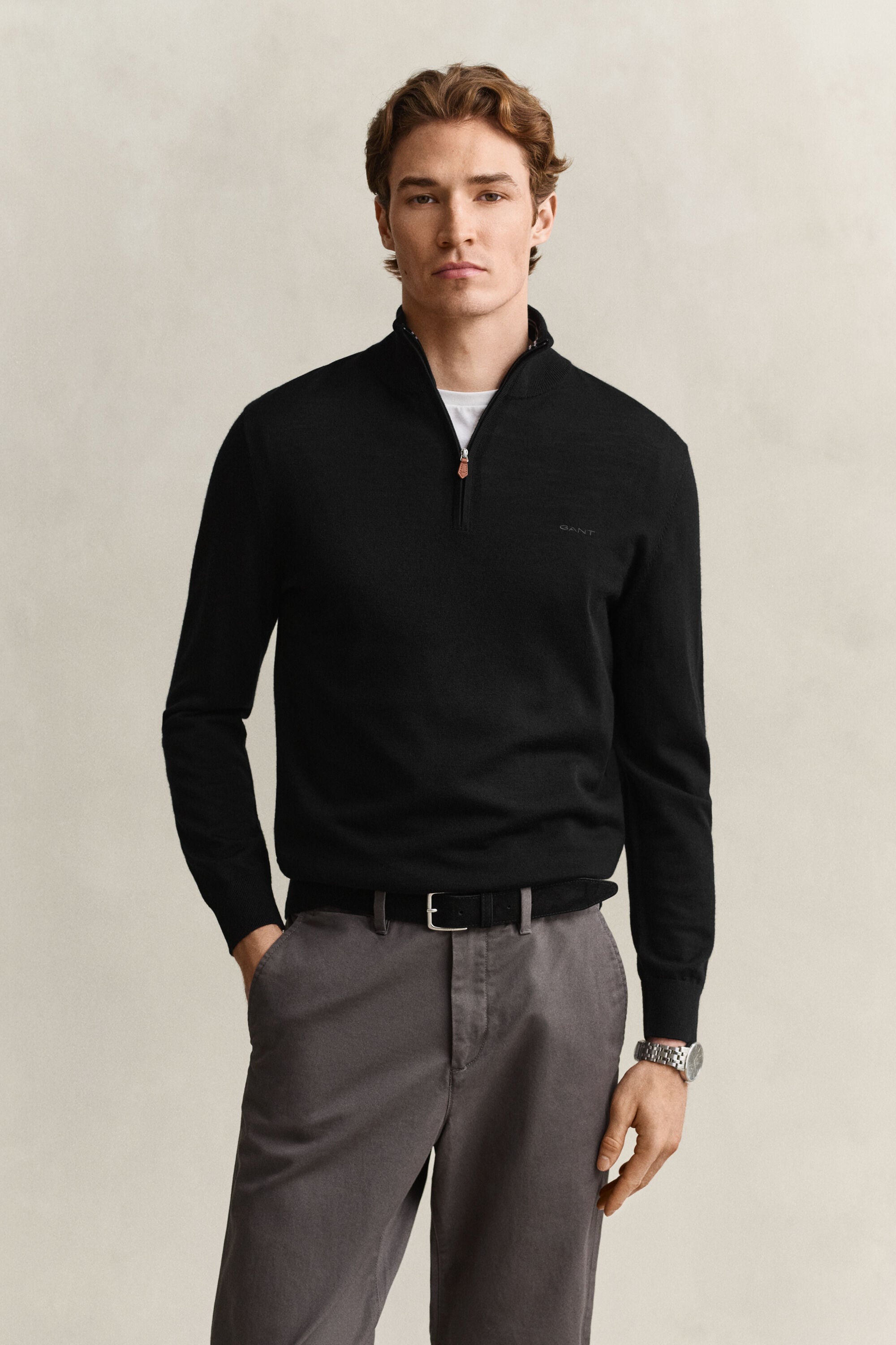 Merino Wool Half-Zip Sweater