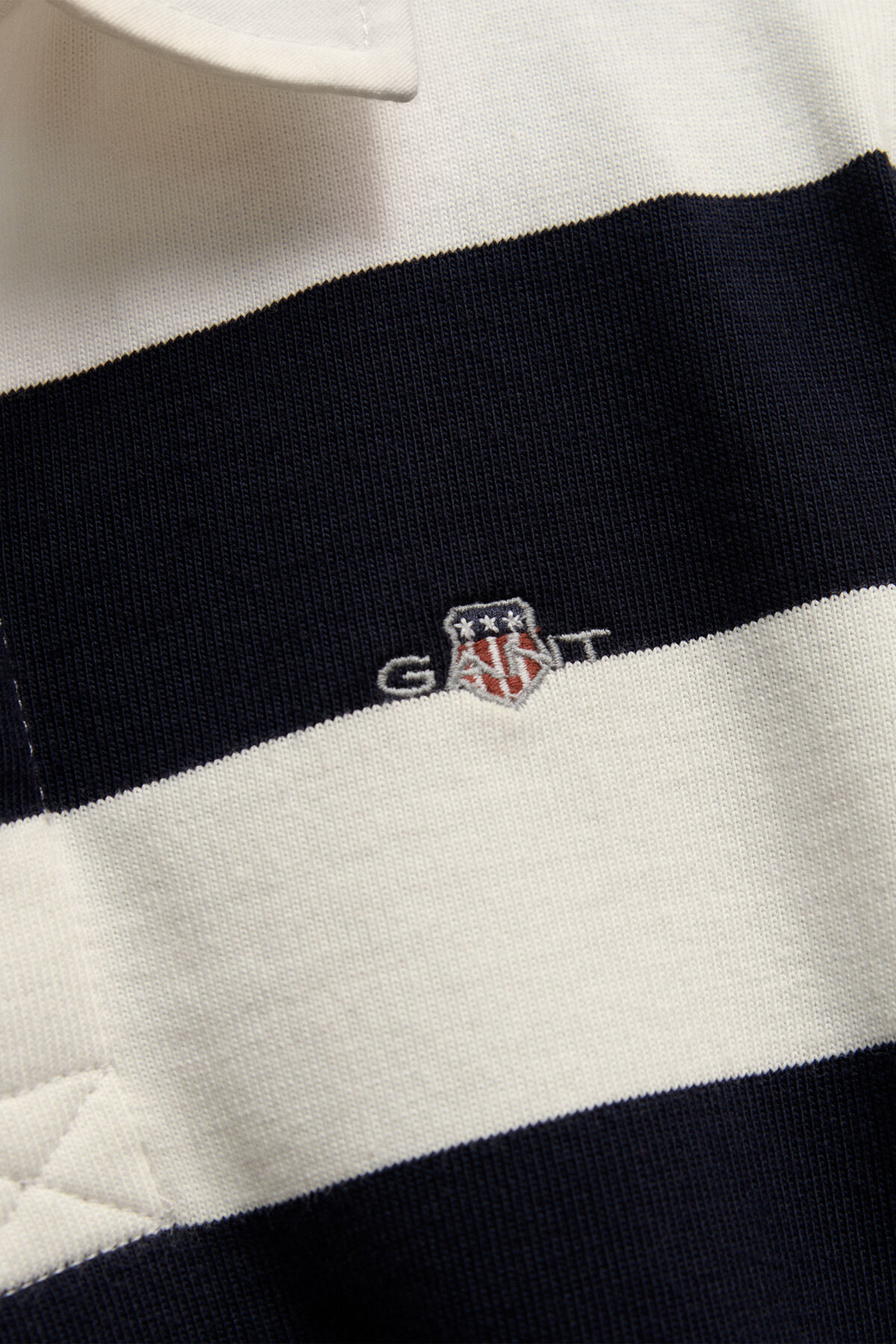 Teen Boys Shield Striped Rugger — EVENING BLUE