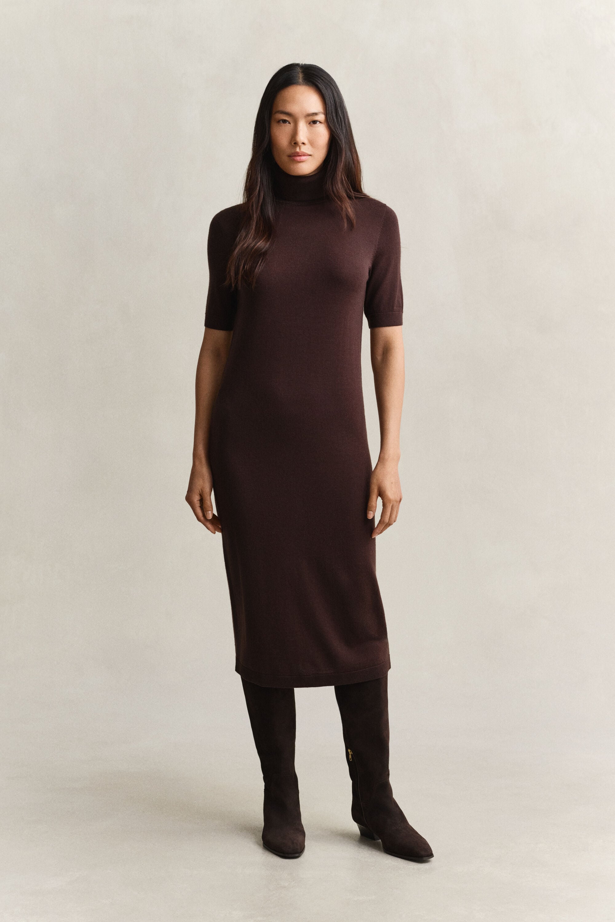 Merino Wool Turtleneck Dress