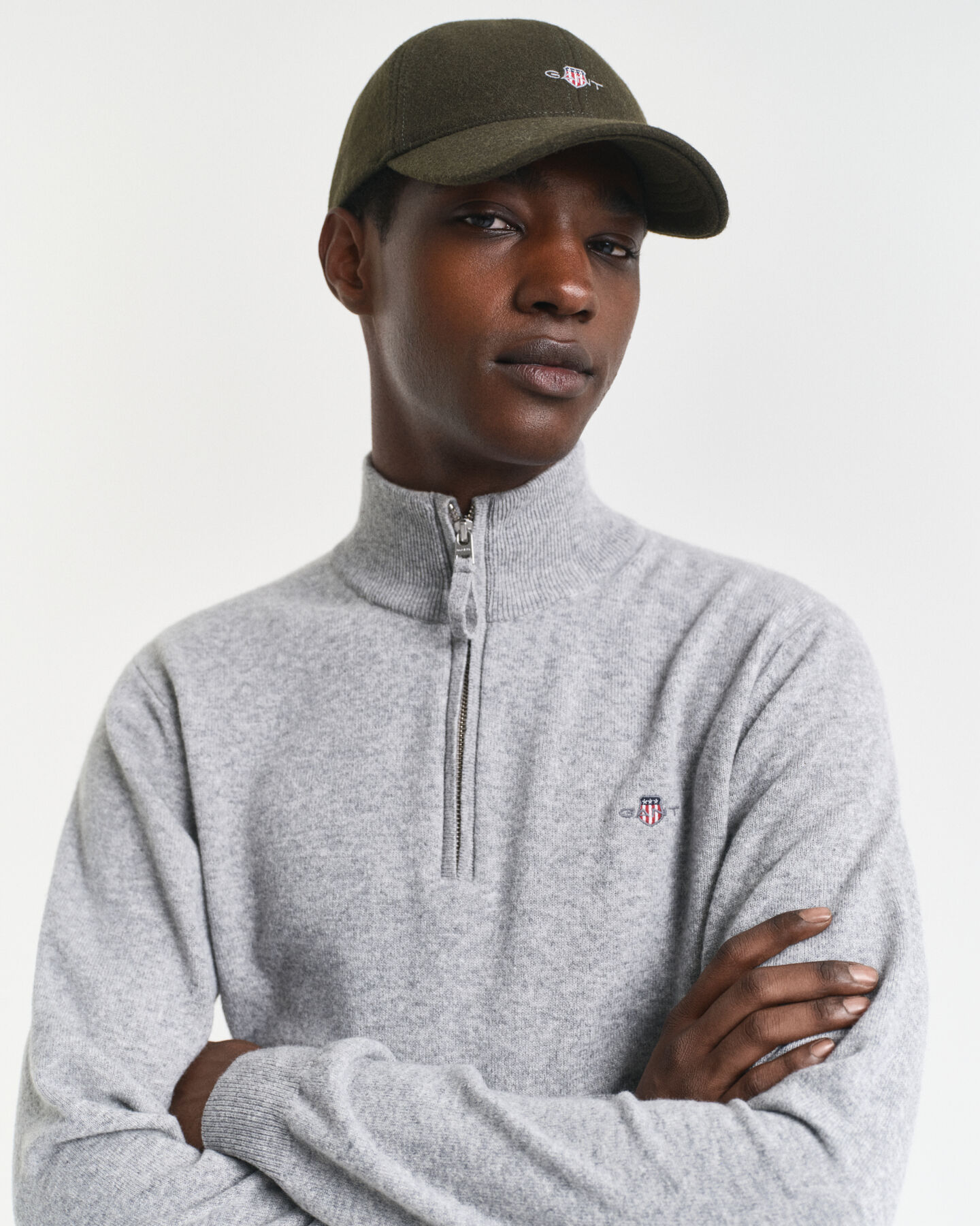 Superfine Lambswool Half-Zip Sweater