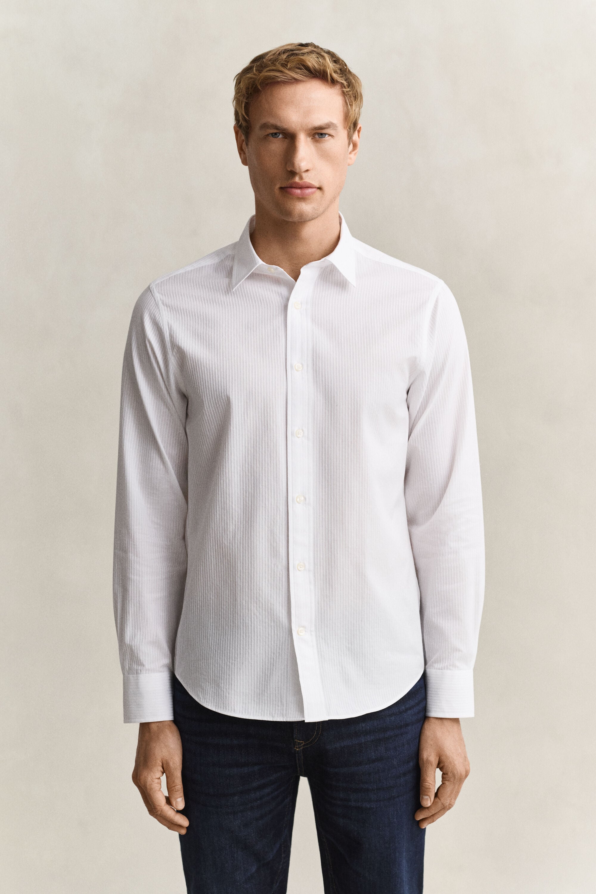 Regular Fit Dobby Striped Shirt