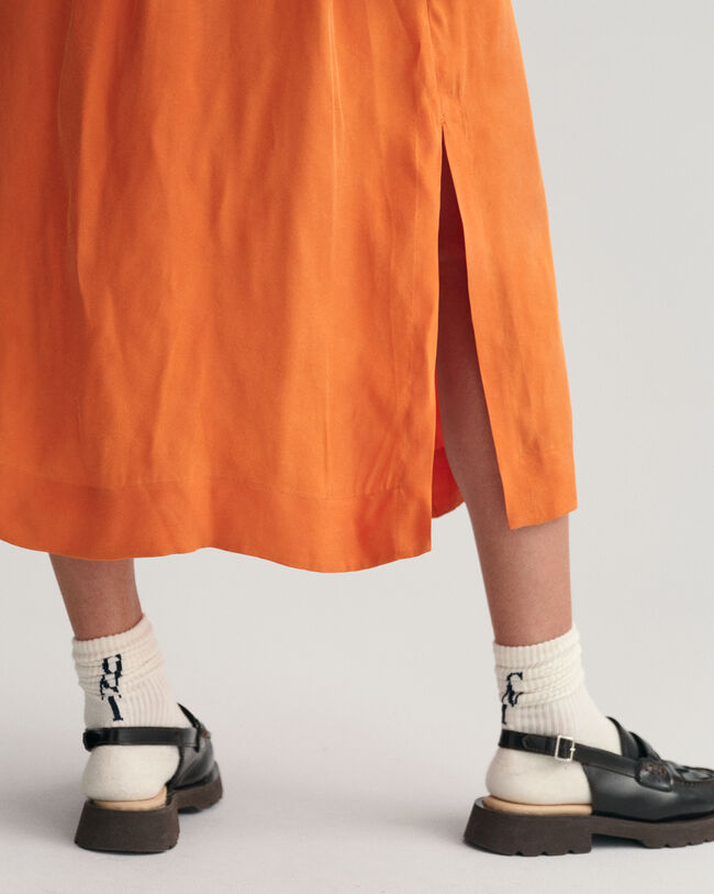 Flap Pocket Short Sleeve Shirt Dress