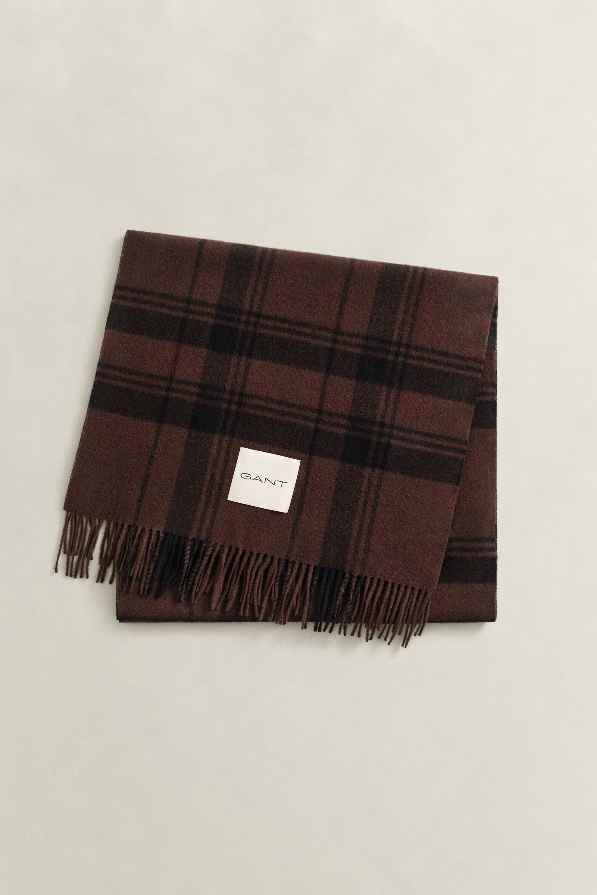 Checked Wool Scarf