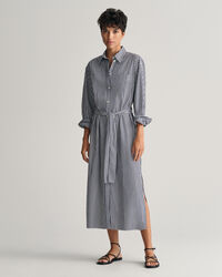 Striped Poplin Shirt Dress