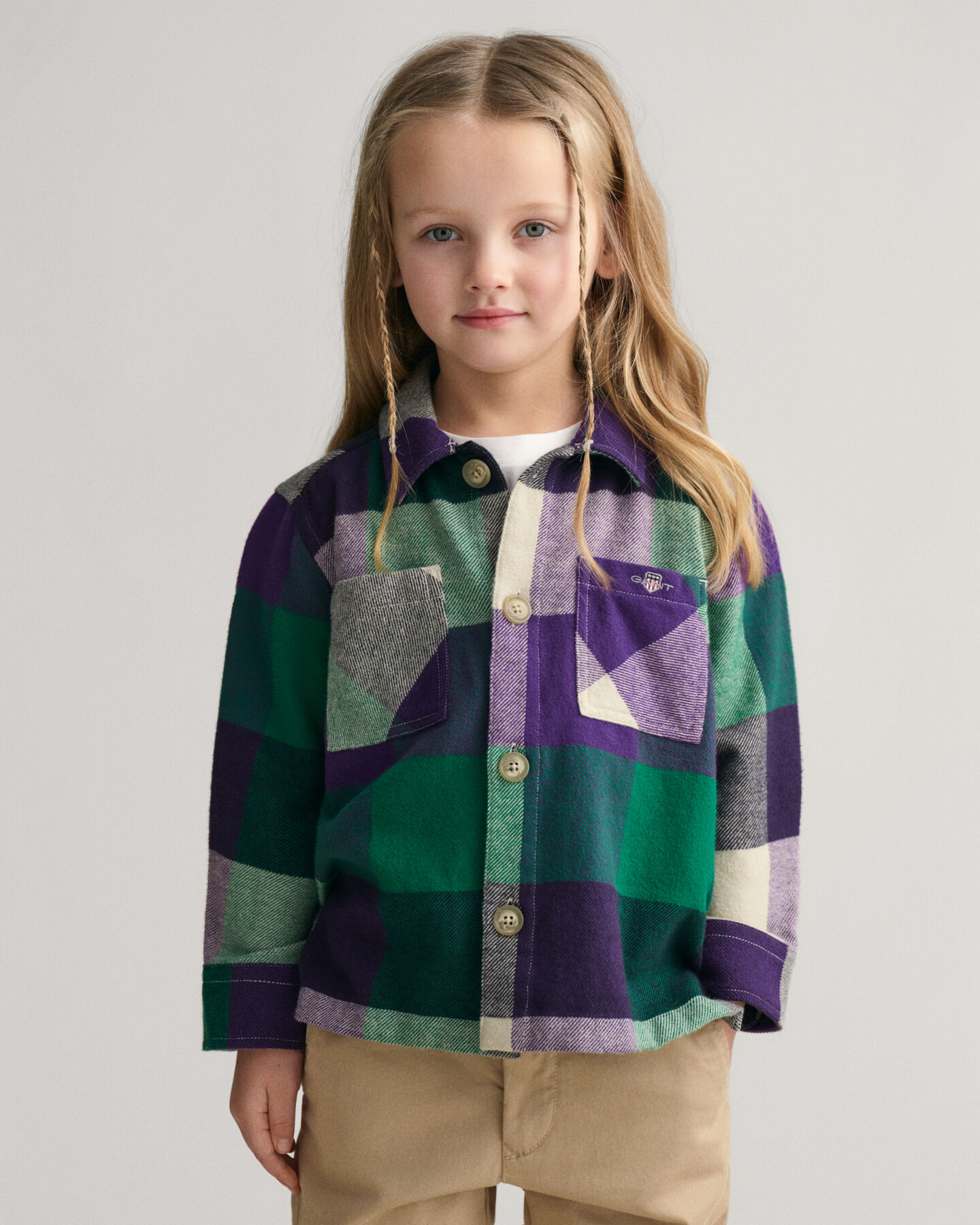 Kids Shield Checked Overshirt