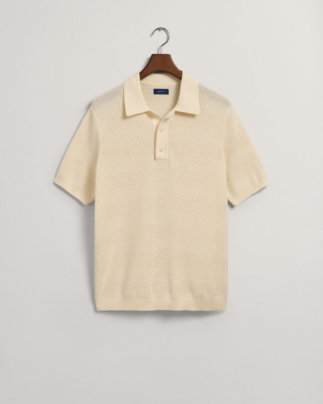 Textured Cotton Polo Shirt