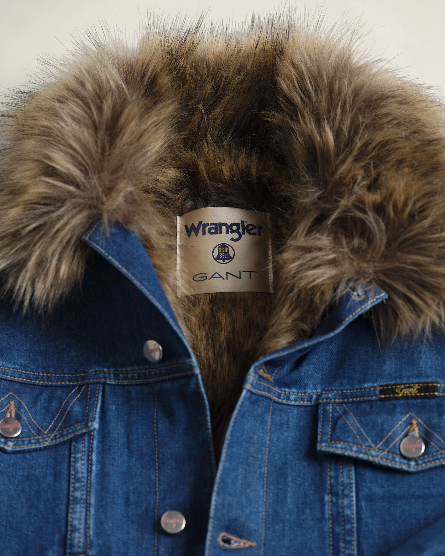 GANT x Wrangler Denim Faux Fur Jacket 