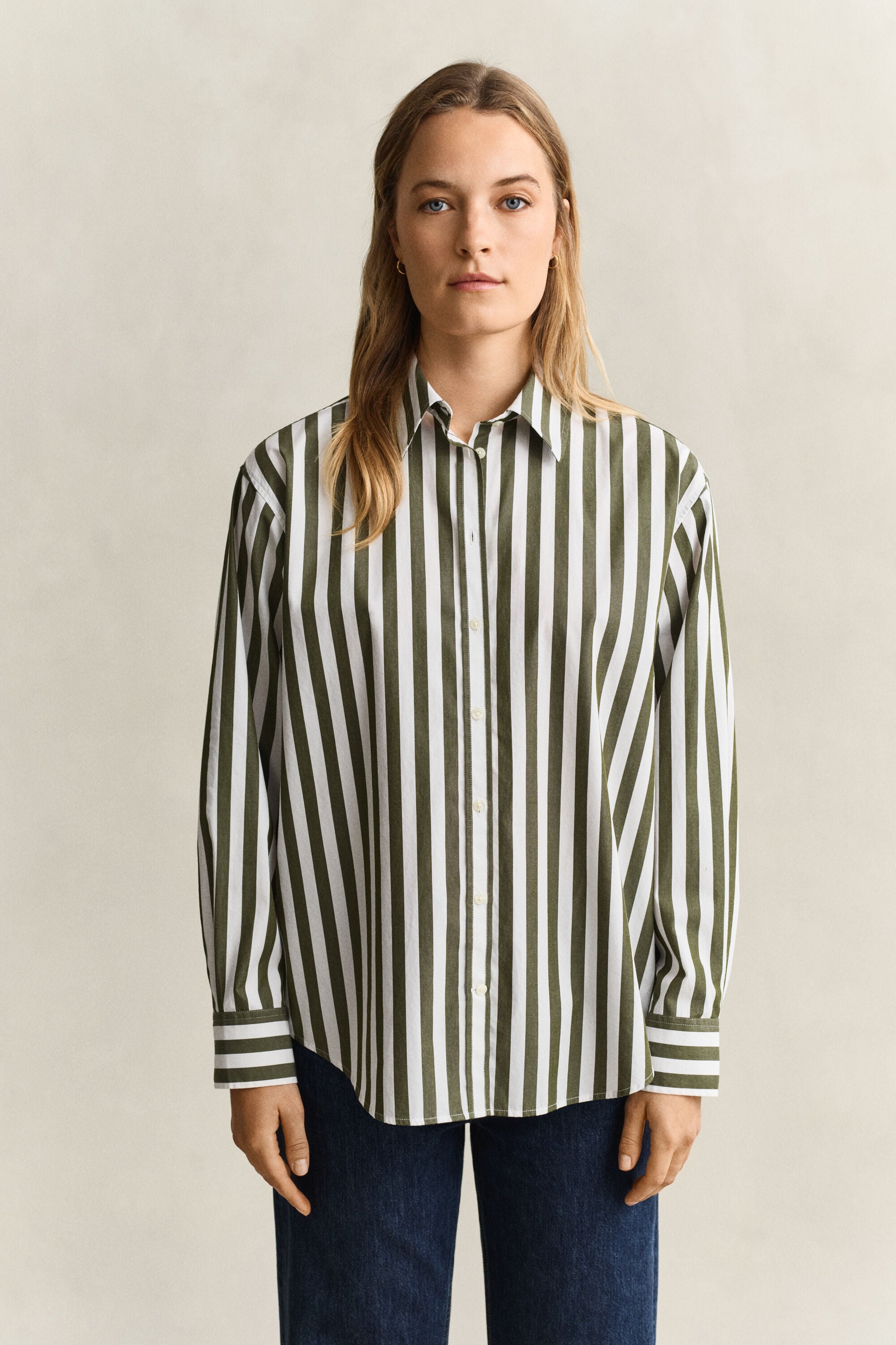 Relaxed Striped Poplin Shirt