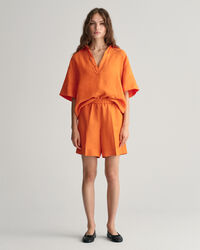 Relaxed Fit Linen Blend Pull-On Shorts