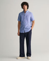 Regular Fit Linen Short Sleeve Shirt