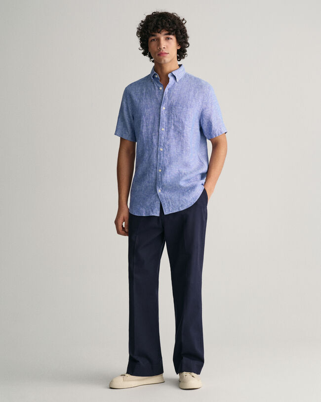 Regular Fit Linen Short Sleeve Shirt
