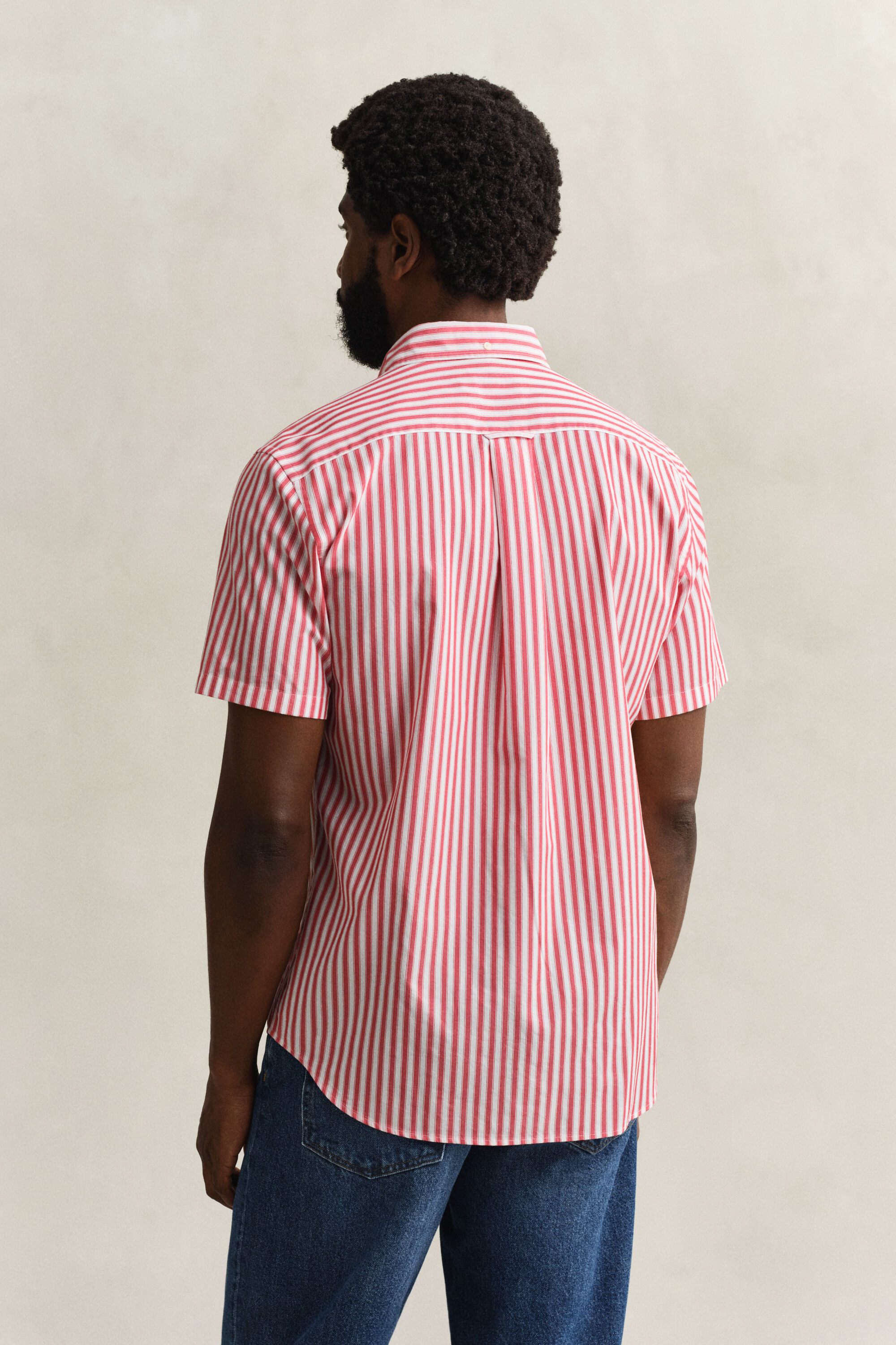 Striped Classic Poplin Short Sleeve Shirt