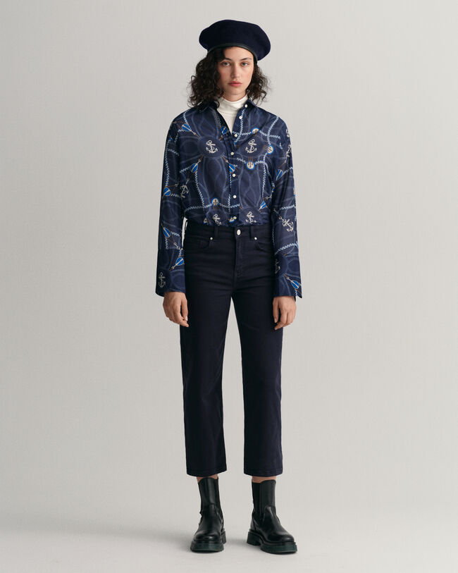 Cropped Wide Color Jeans