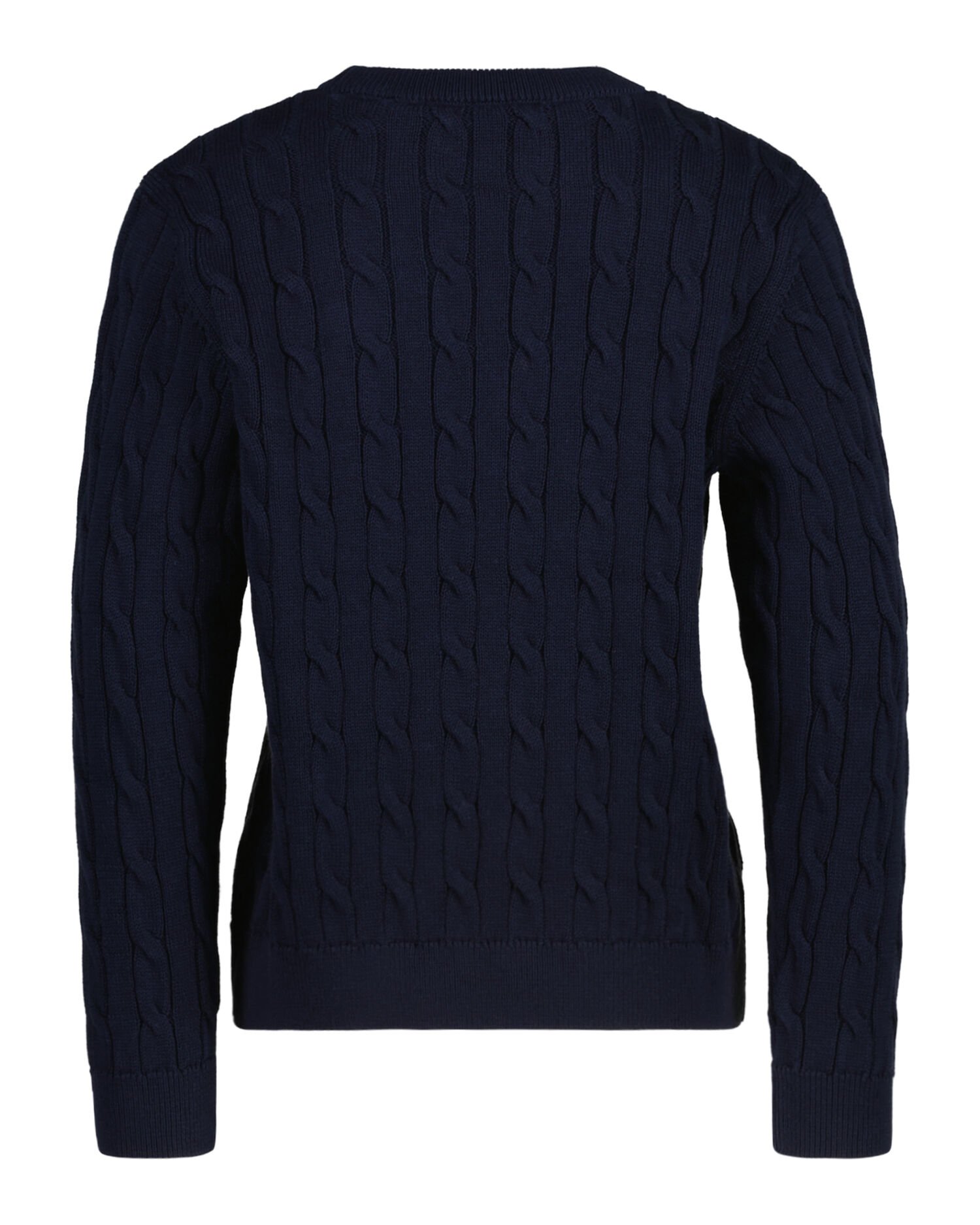 Kids Shield Cotton Cable Knit Crew Neck Sweater