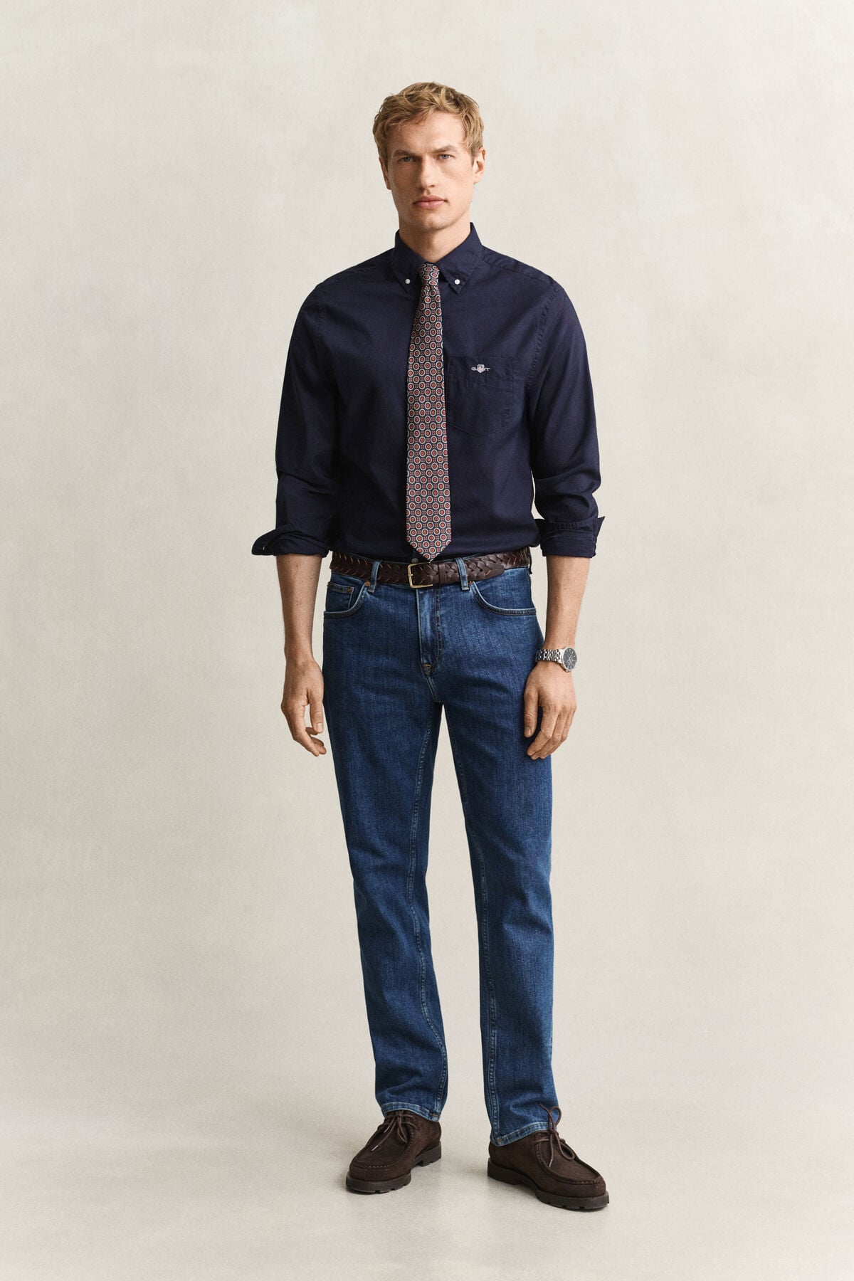 Regular Clean Wash Jeans — MID BLUE VINTAGE