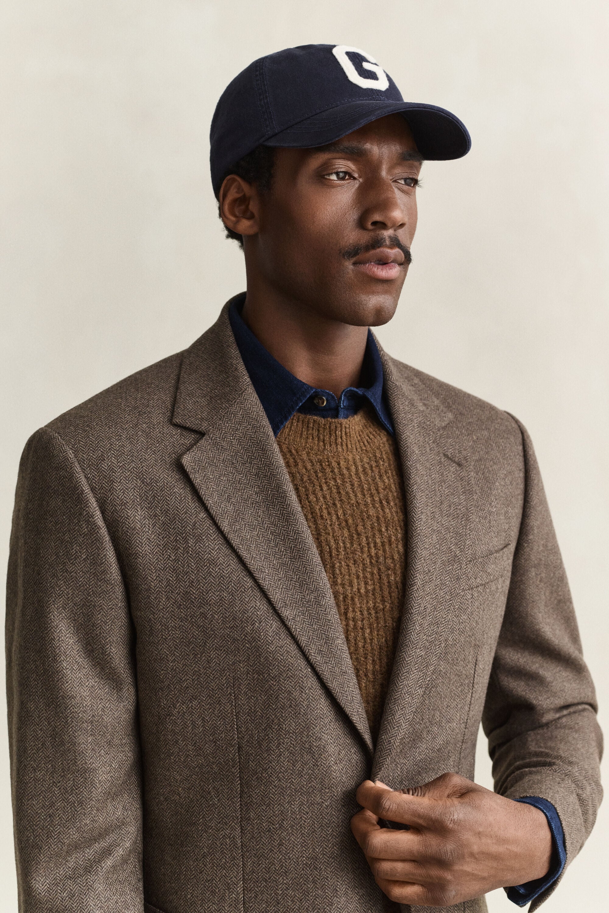 Wool Herringbone Suit Jacket