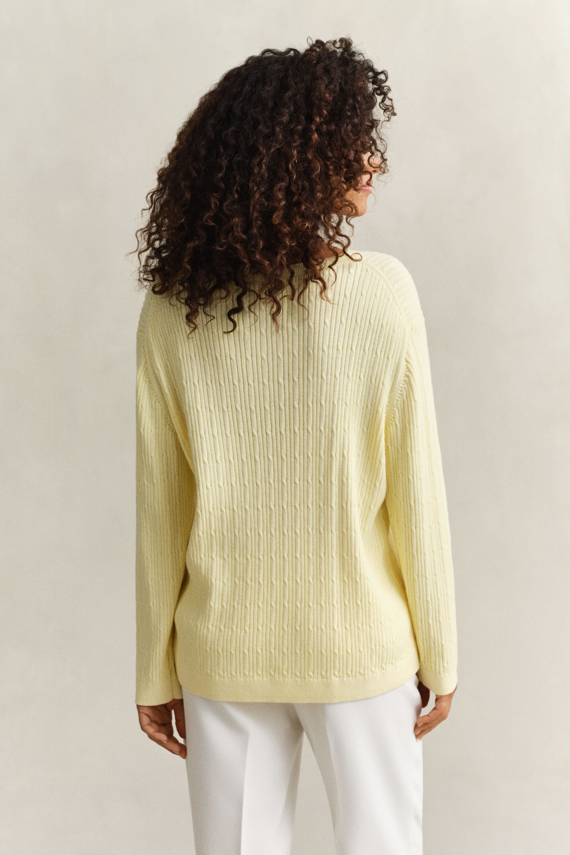 Cable Knit V-Neck Sweater