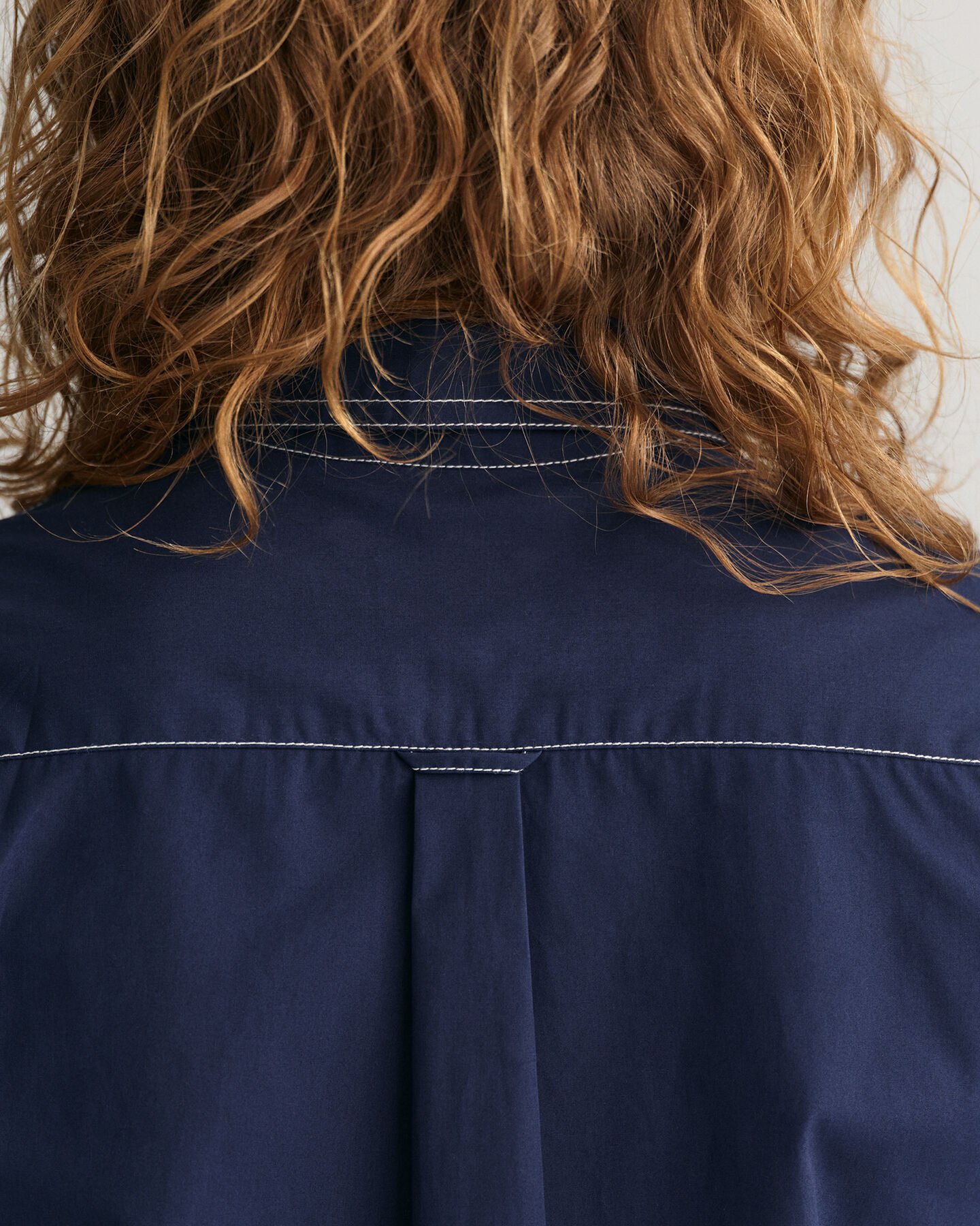 Contrast Stitch Shirt Dress