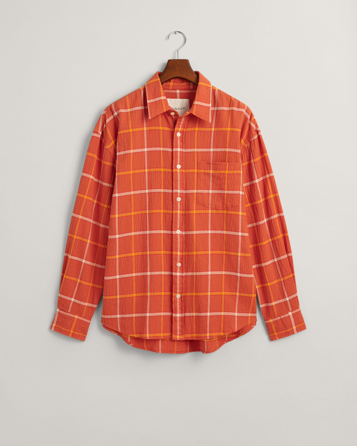Oversized Textured Checked Shirt