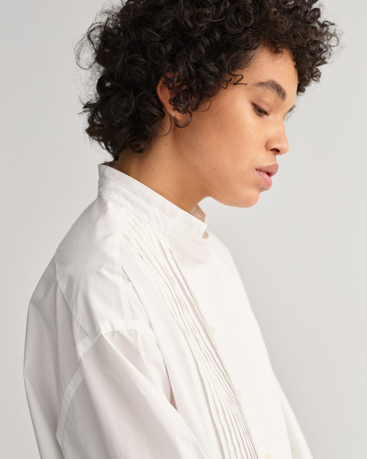 Oversized Pintuck Shirt