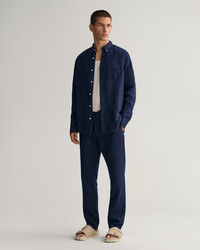 Regular Fit Garment-Dyed Linen Shirt