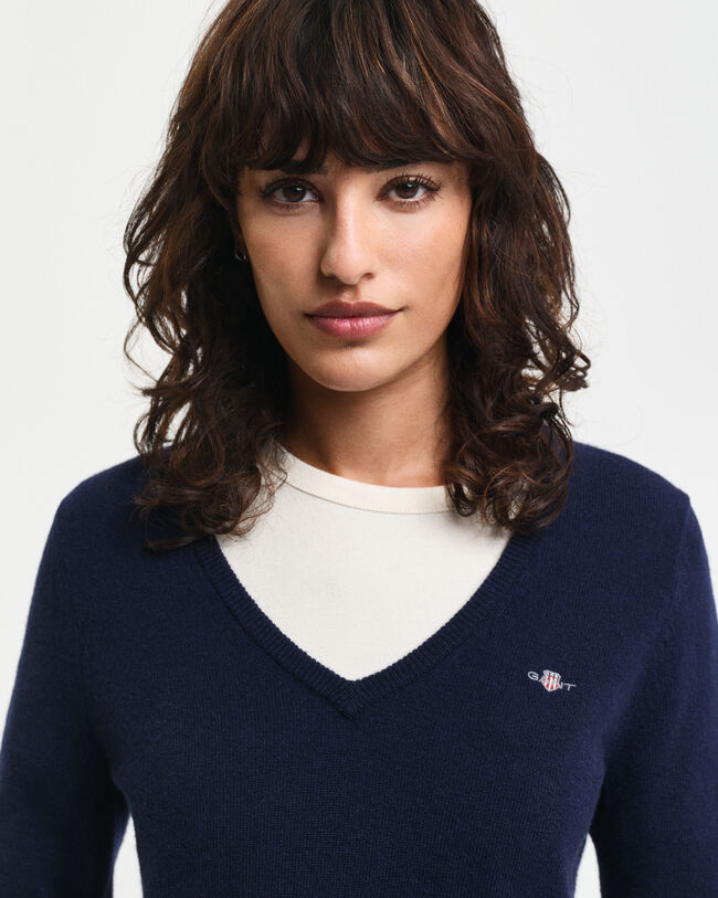 Extra Fine Lambswool V-Neck Sweater