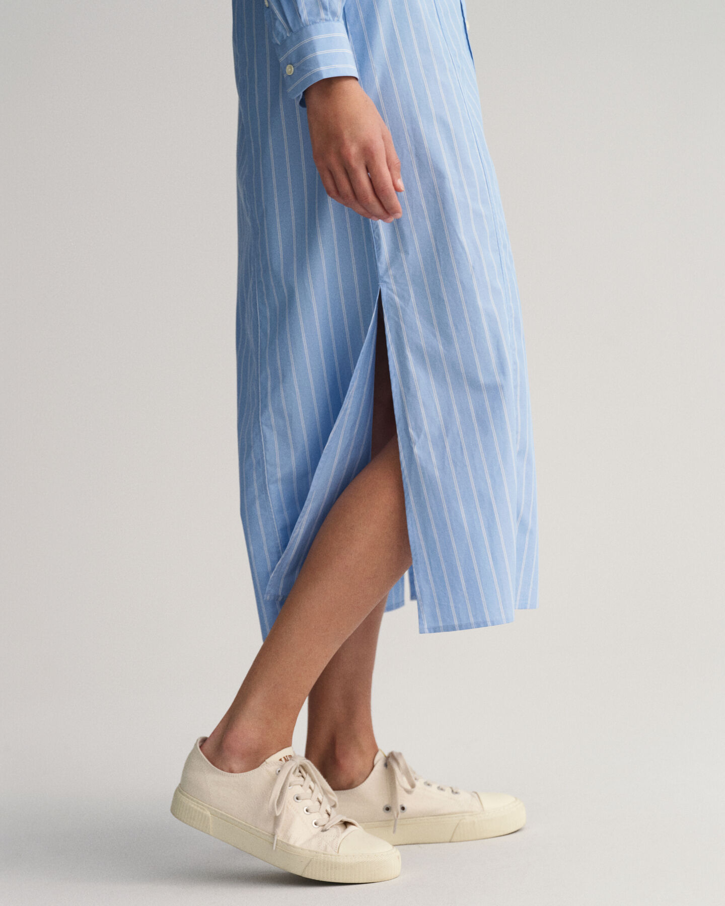 Striped Midi Shirt Dress